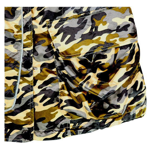 TOV sz 38 Holy G Satin Camo Shirt Jacket Women‎ Diagonal Zip Front Army Green - Picture 12 of 15